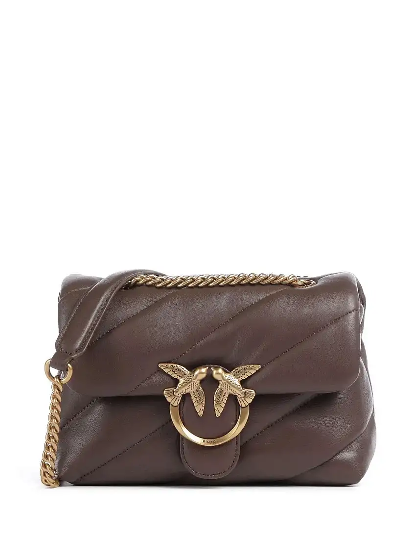 Borse a tracolla Donna Pinko - Mini Love Bag Puff Maxi Quilt - Marrone