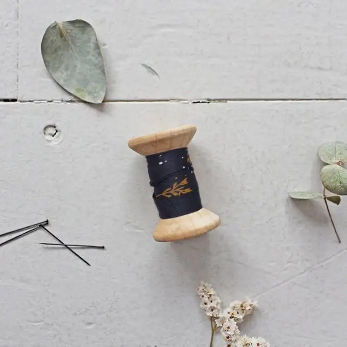 Tessuto Twig notte blu scuro - Atelier Brunette