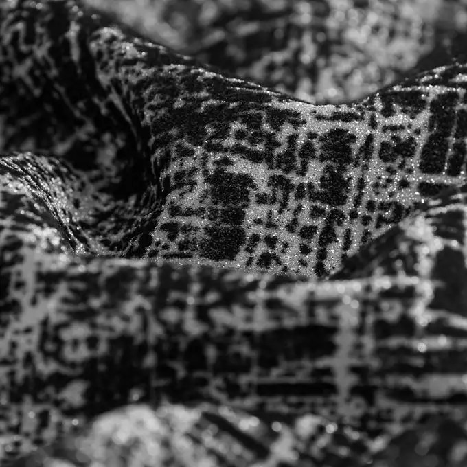 Maglia poliestere quadrettato grigio nero