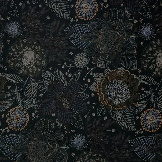 Velluto verde floreale