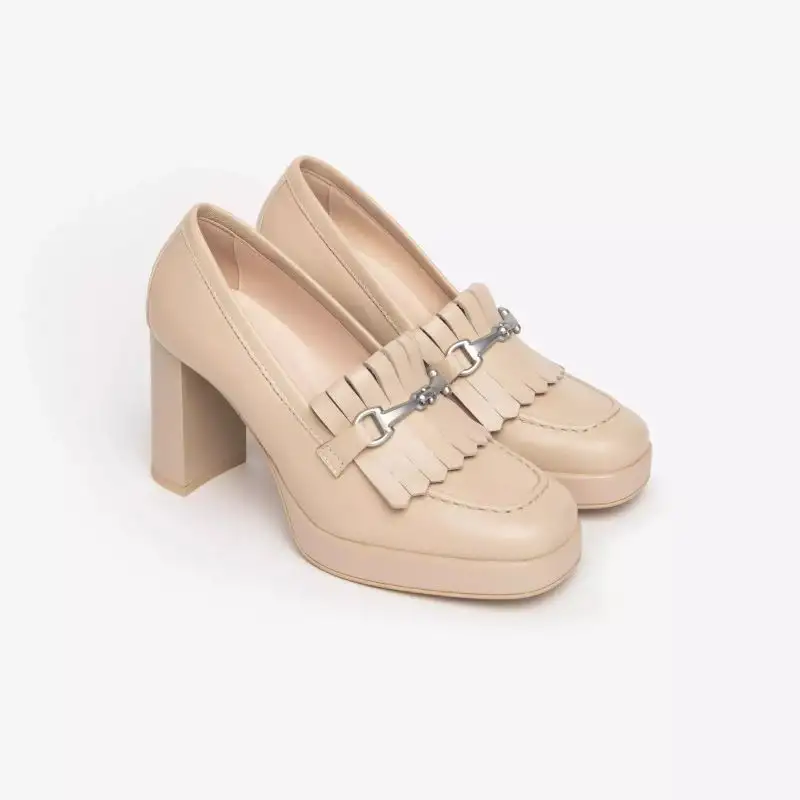 BlackGiardini Women's Heeled Moccasins E409462D