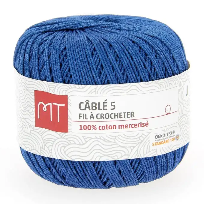 Filo da uncinetto n°5 blu indaco