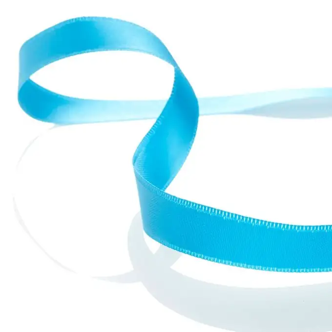 Nastro raso doppio faccia blu