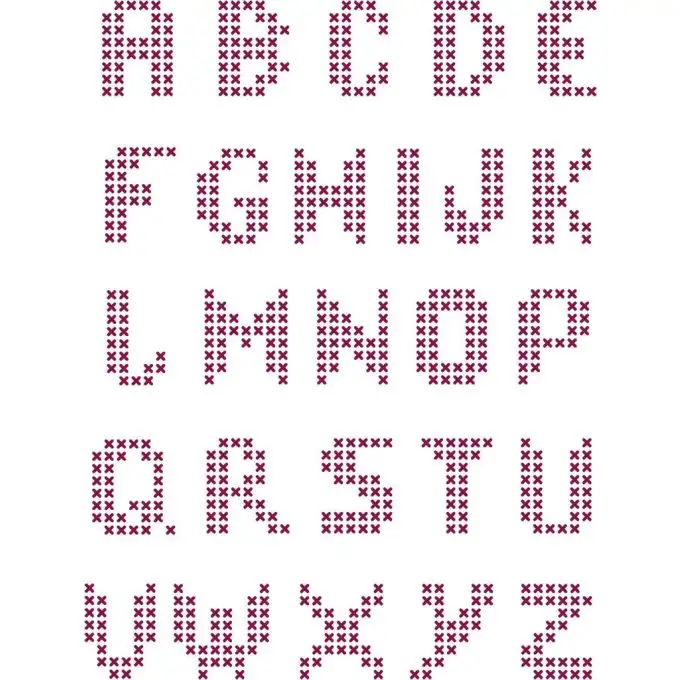 Modello di ricamo lettere ABC personalizzato da me