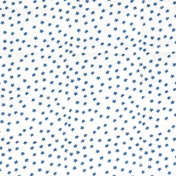 Tessuto trapuntato stelle blu