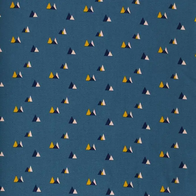 Tessuto crepe viscosa Linna Morata Cremone blu brume