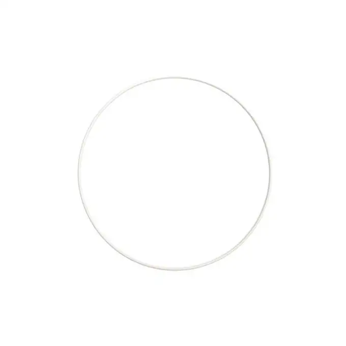 Anello in metallo bianco 10 cm