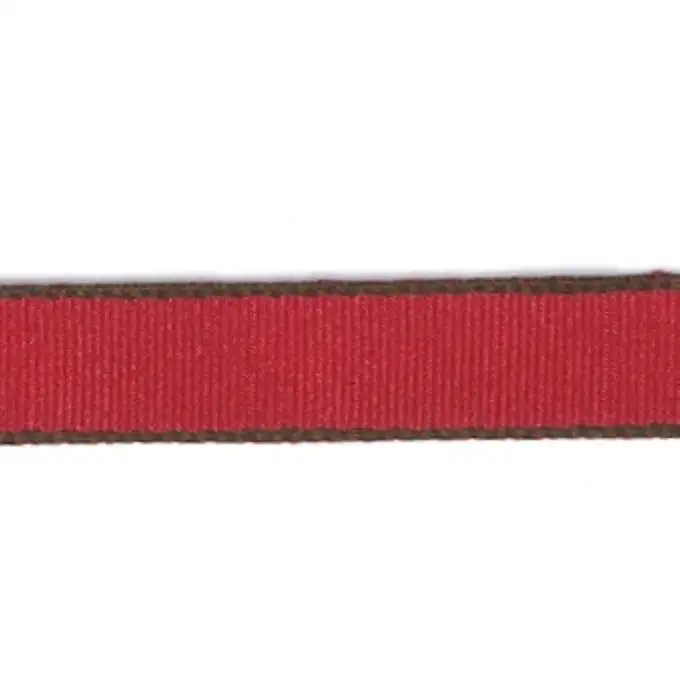 Nastro gros grain bordo geometrico 10 mm rosso scuro