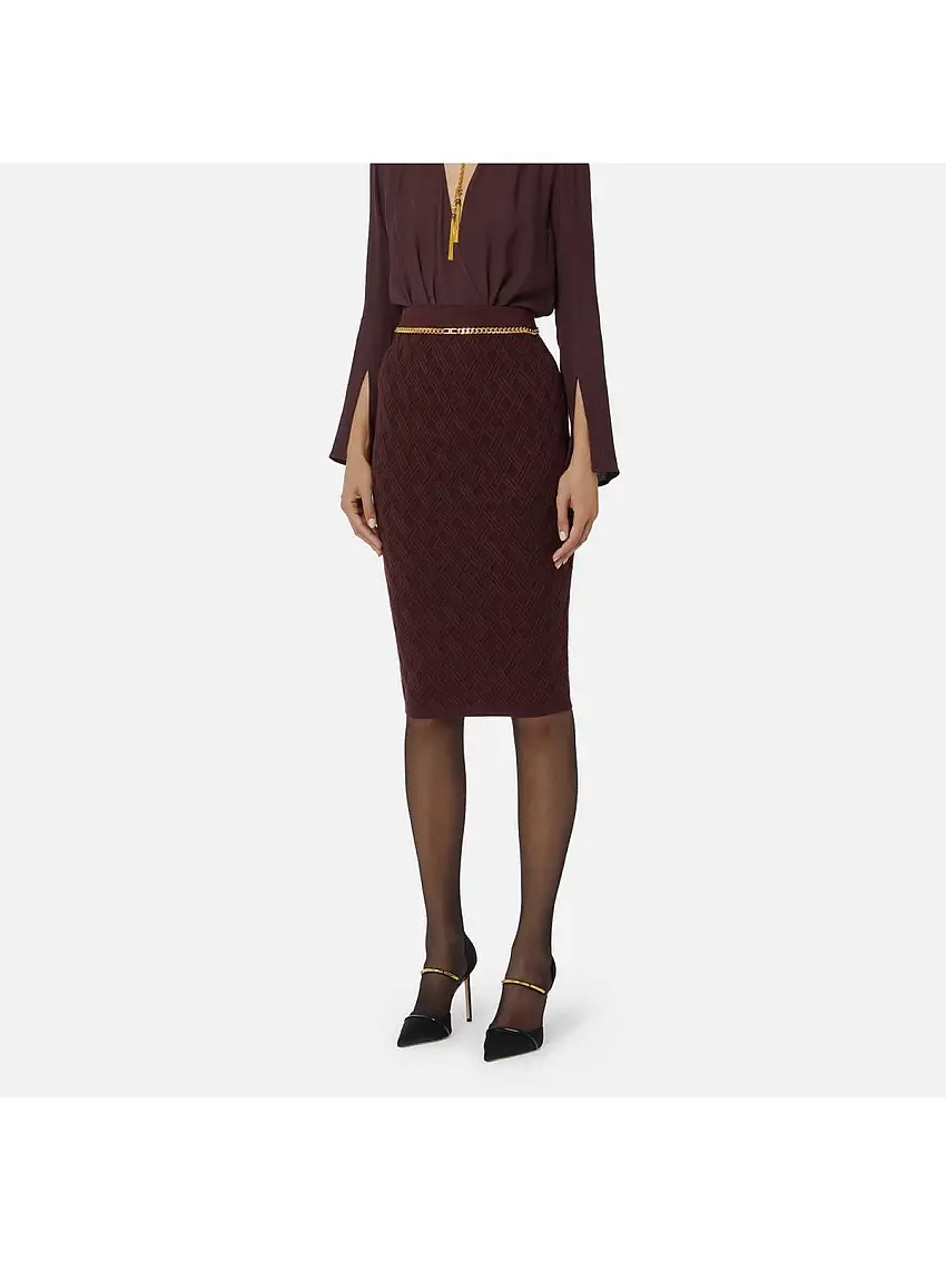 ELISABETTA FRANCHI Gonna Donna GK20B56E2 EA4 MERLOT