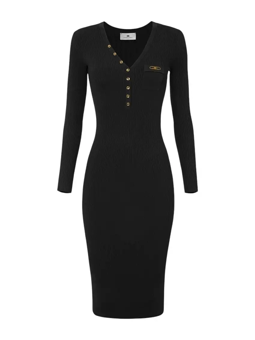 ELISABETTA FRANCHI Women's Dress AM10B56E2 110 Black