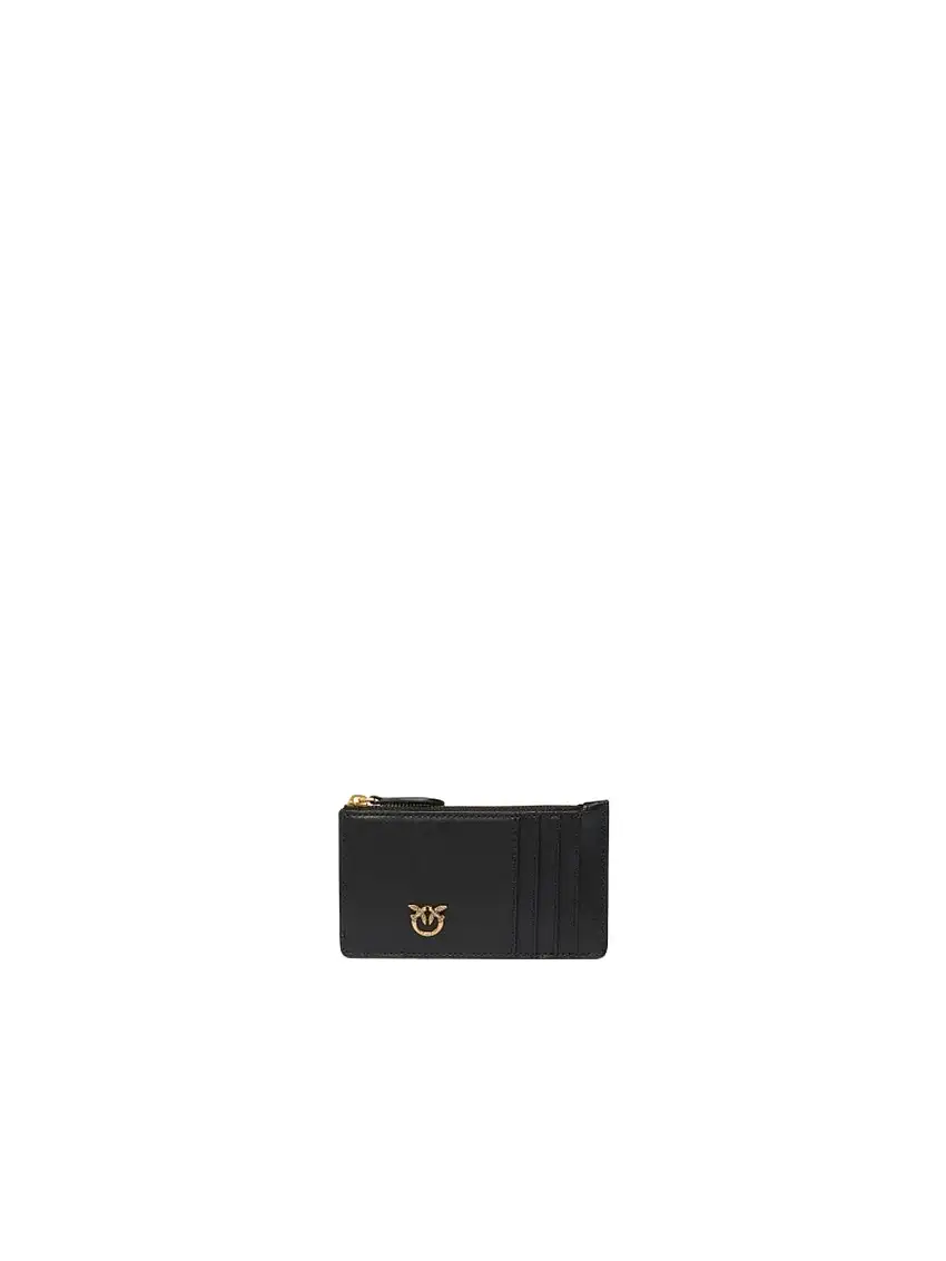 Porta carte di credito Donna Pinko - Porta carte con zip AIRONE - Nero