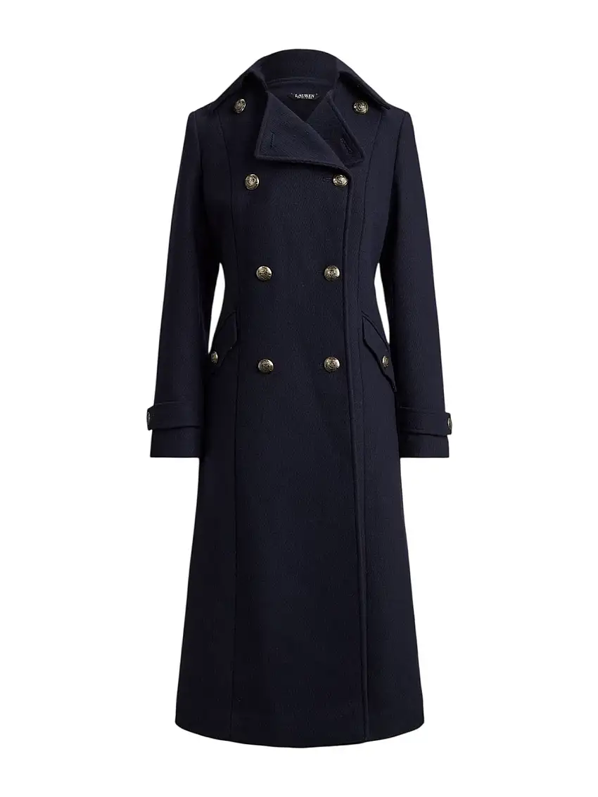 LAUREN RALPH LAUREN Cappotto Donna "TWILL DB 45""-LINED-COAT" 297P04150 002 REGAL NAVY