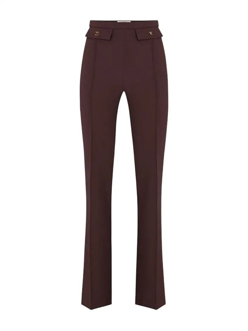 ELISABETTA FRANCHI Women's Trousers PA12156E2 EA4 MERLOT