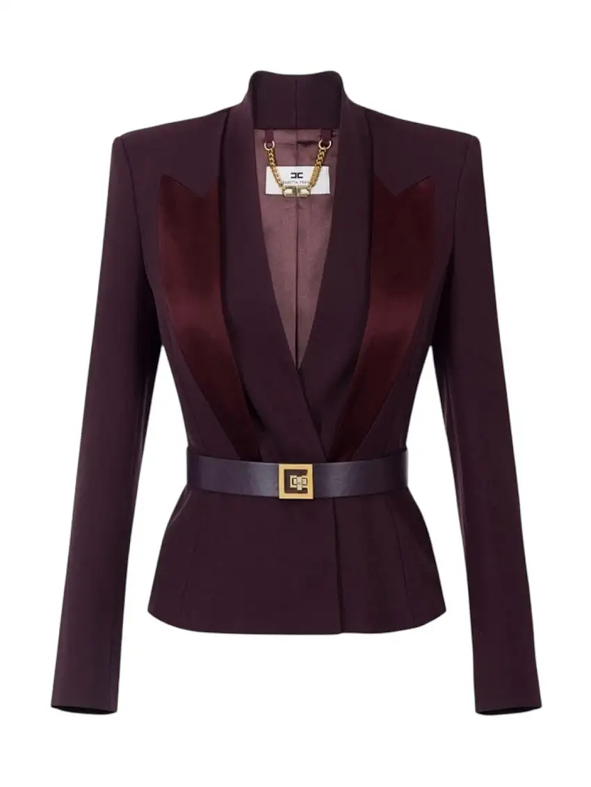 ELISABETTA FRANCHI Women's Jacket GI17656E2 EA4 MERLOT