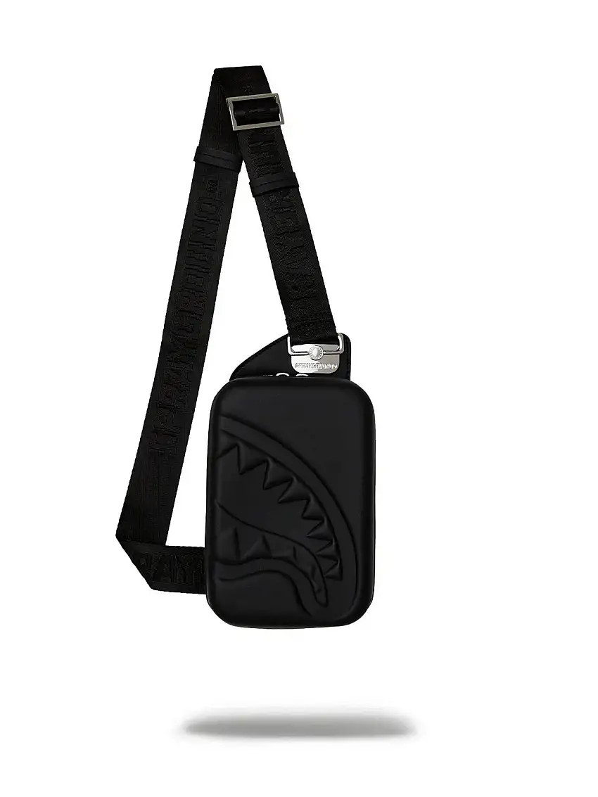 SPRAYGROUND Men's Shoulder Bag PRINTED ZIPPER HARD-SHELL SLING 910B6757NSZ BLACK