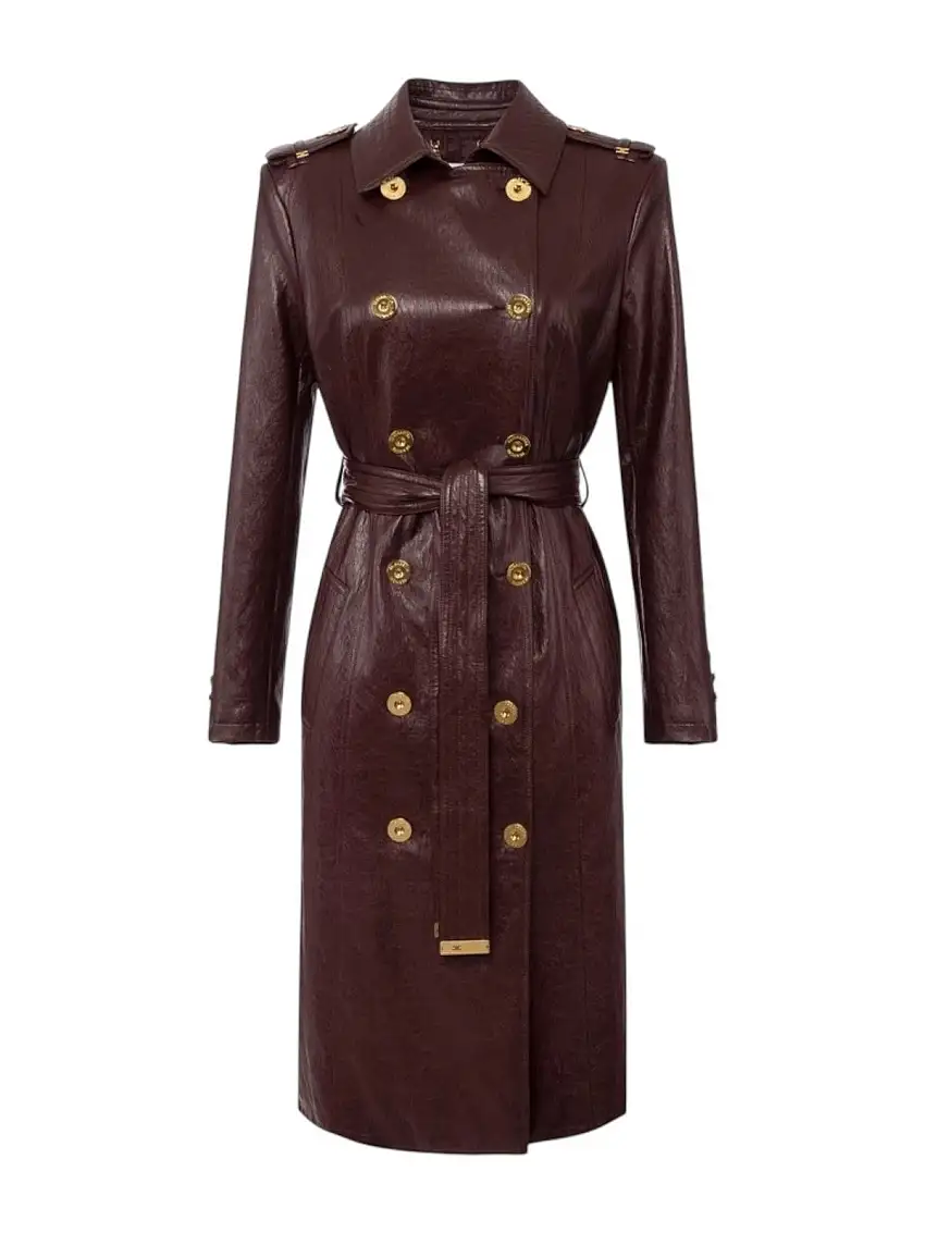 ELISABETTA FRANCHI Women's Coat SP00256E2 EA4 MERLOT