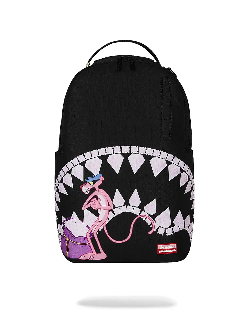 SPRAYGROUND Men's Backpack PINK PANTHER DIAMOND SHARK DLXR BACKPACK 910B7423NSZ Black