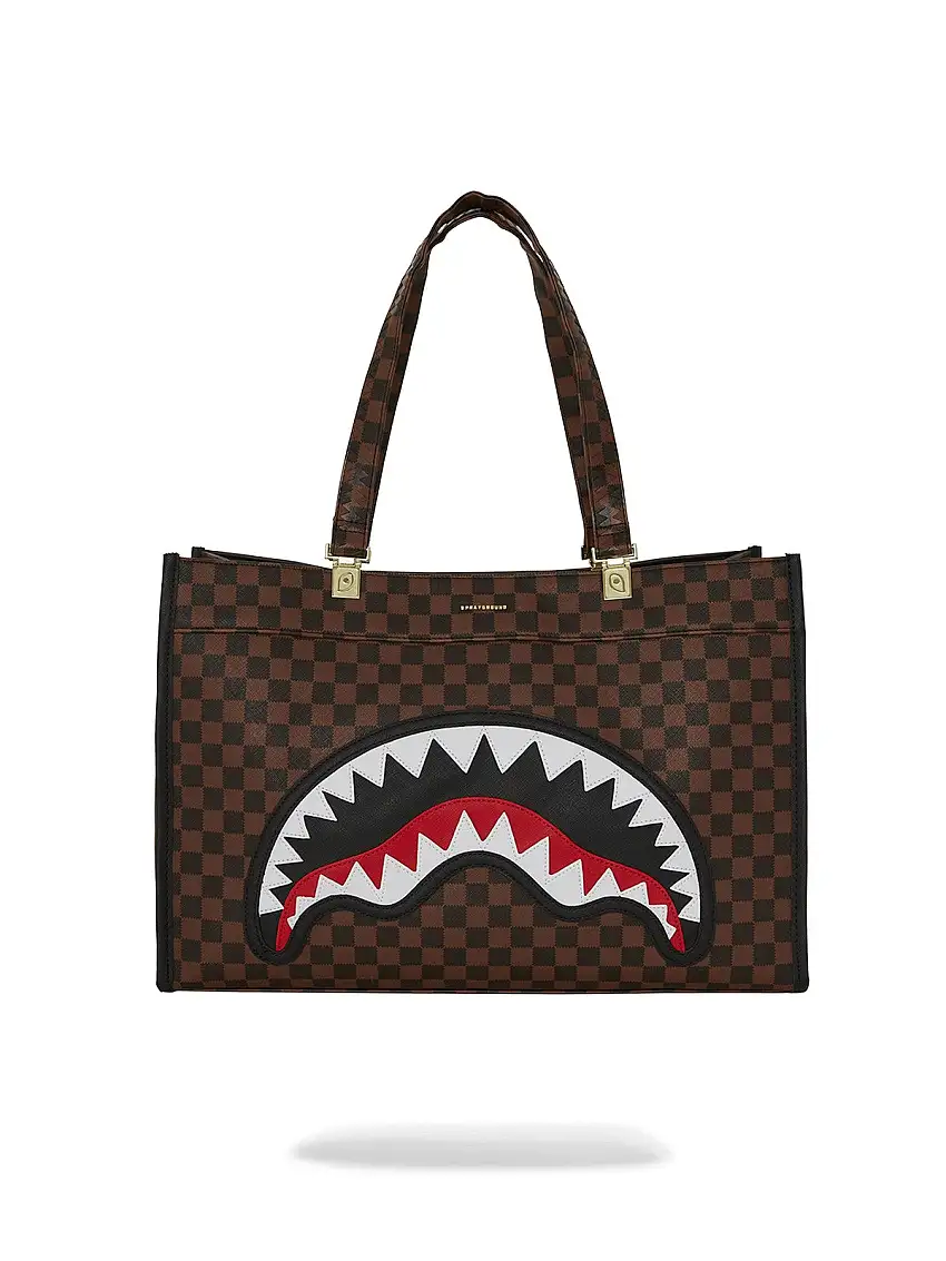 SPRAYGROUND Borsa Donna SAWTOOTH SHARKS IN PARIS TORTUGA TOTE 910T7842NSZ MARRONE