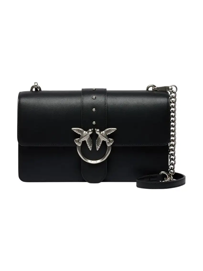 PINKO Borsa Donna LOVE ONE CLASSIC ST. CL 105857-A0F1 Z99O NERO-OLD SILVER