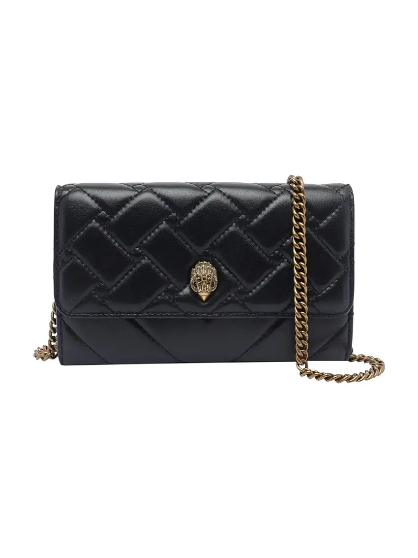 KURT GEIGER Women's Bag KENSINGTON CHAIN ​​WALLET 0648300109 BLACK BLACK