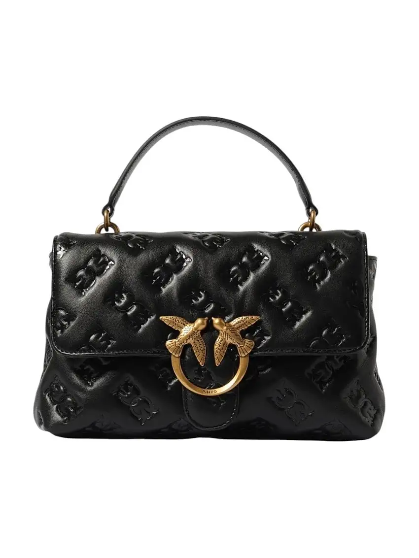 PINKO Borsa Donna LOVE LADY PUFF CLASSIC CL 100043-A2JX Z99Q NERO-ANTIQUE GOLD