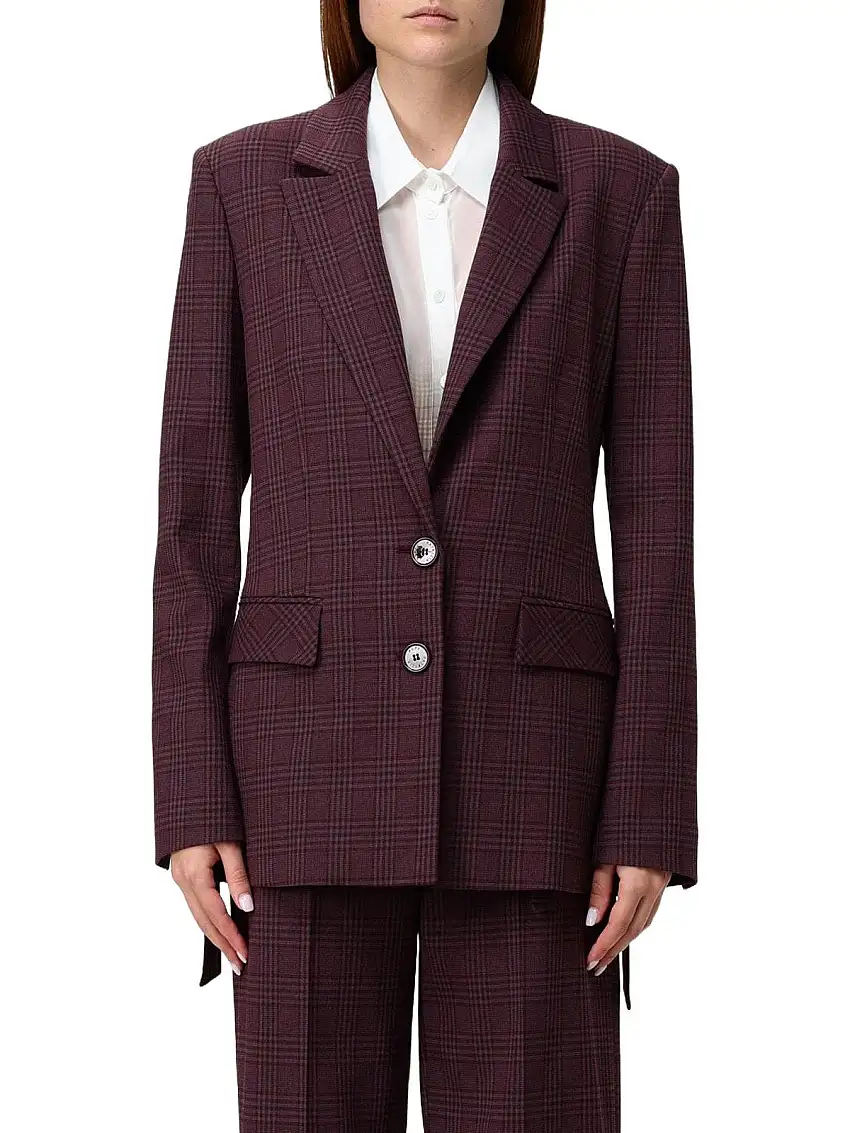 Giacche Donna Patrizia Pepe - Blazer fluido a quadri - Viola