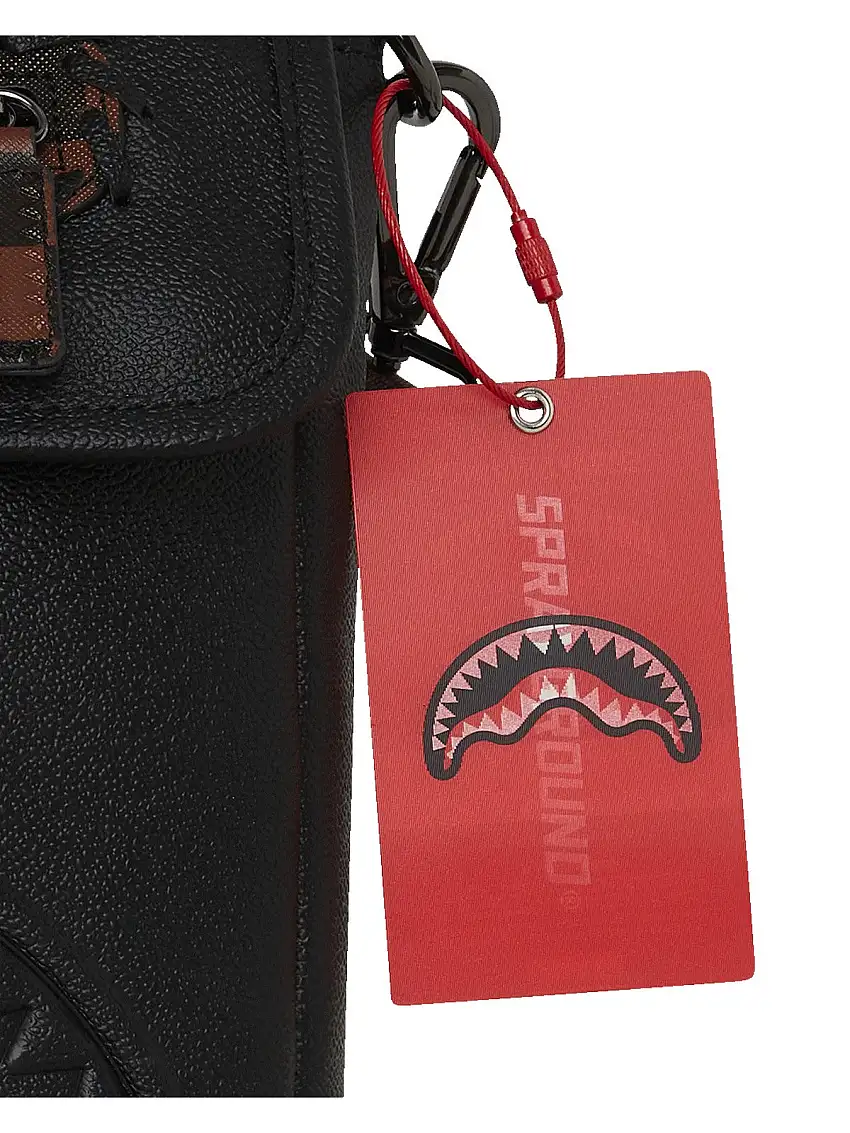 SPRAYGROUND Men's Shoulder Bag DOSE OF CHECK DEUX MESSENGER SLING 910B8017NSZ Black