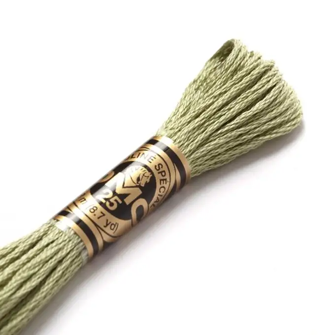 Filato mouliné da ricamo tonalità verdi cod 3053