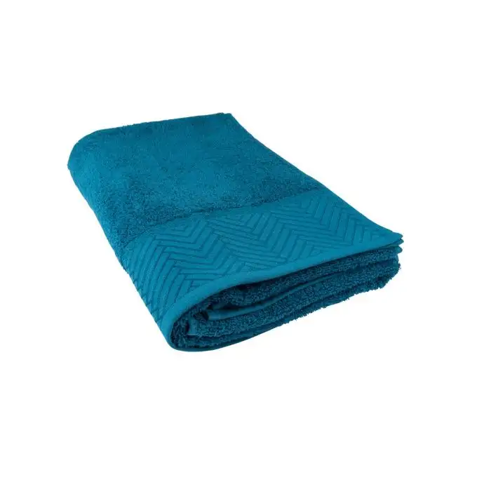 Asciugamano doccia chevron blu petrolio