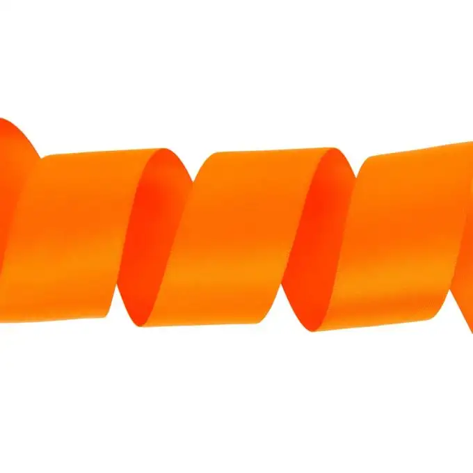 Nastro raso doppia faccia 38 mm arancione