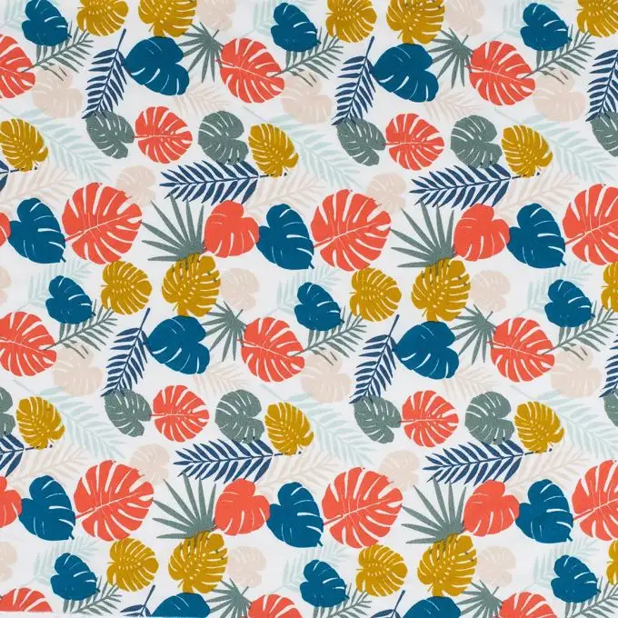 Tessuto crepe viscosa Linna Morata Tobrouk bianco multicolore