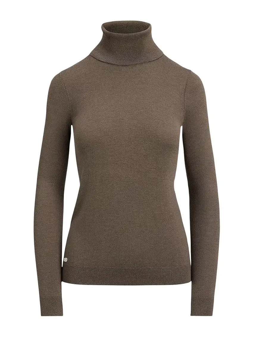 LAUREN RALPH LAUREN Maglione Donna ZOE-LONG SLEEVE-PULLOVER 200940470 016 TAUPE BROWN HEATHER