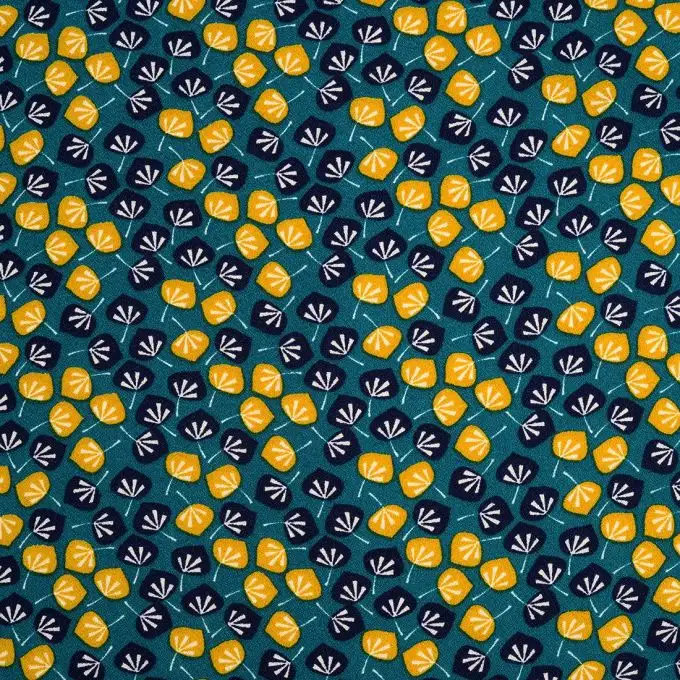 Tessuto crepe viscosa Linna Morata Sorgun blu notte