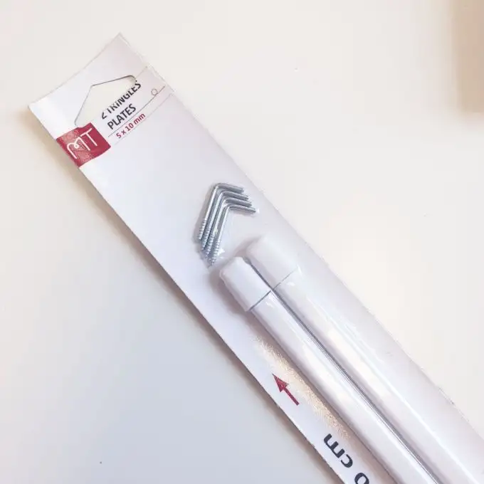 2 aste estensibili piatte bianche 100-160 cm