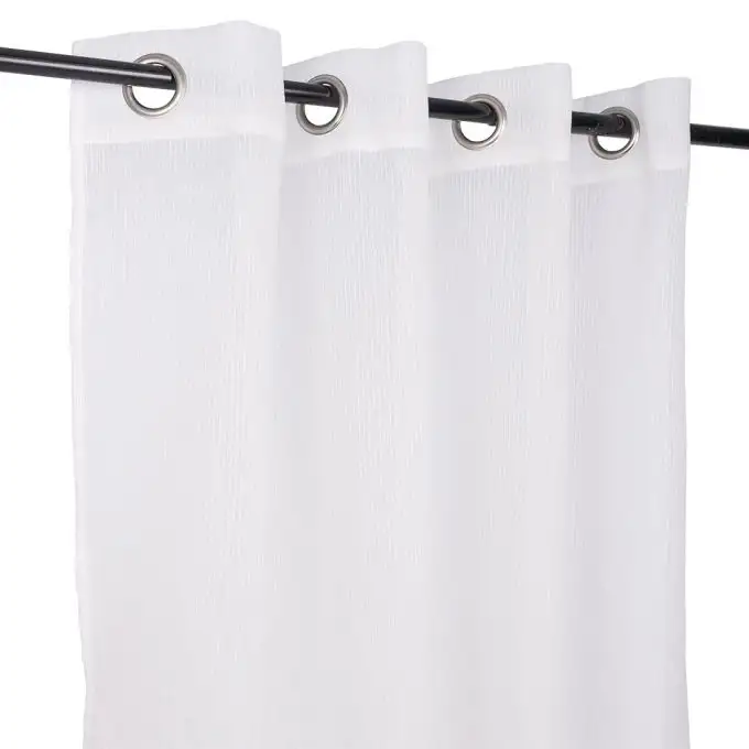 Voile Bezier bianco a righe sottili bianche