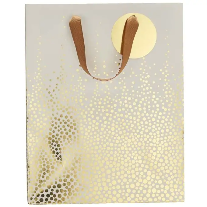 Borsa regalo grande - bollicine dorate di champagne