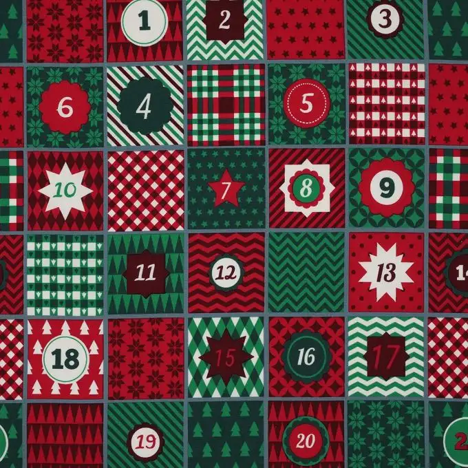 Tessuto cotone patchwork natale