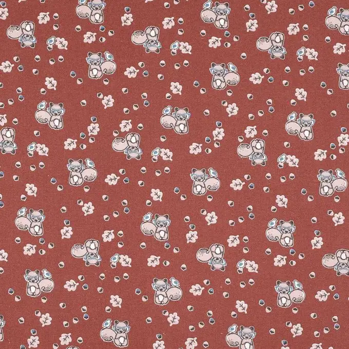 Tessuto scoiattolo rosso ruggine