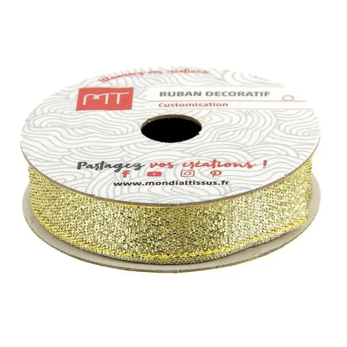 Bobina nastro dorato 13 mm