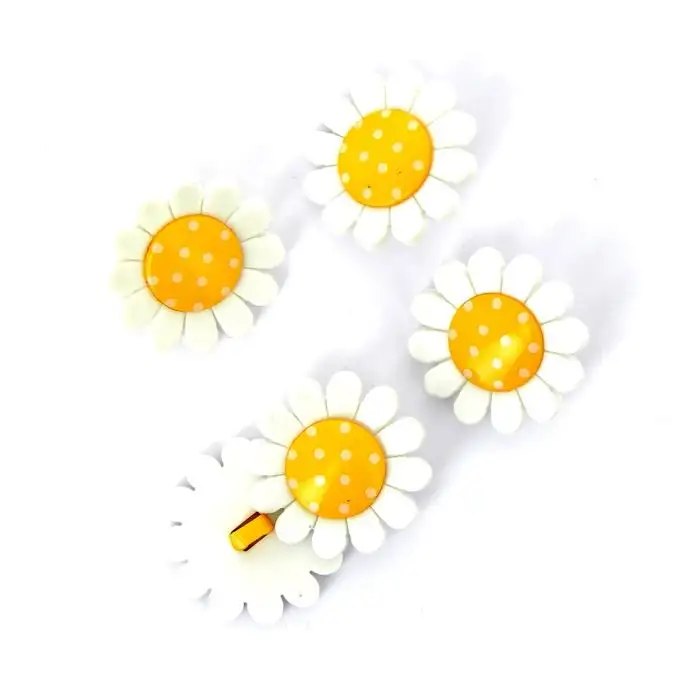 bottoni a forma di margherita con gambo 23mm