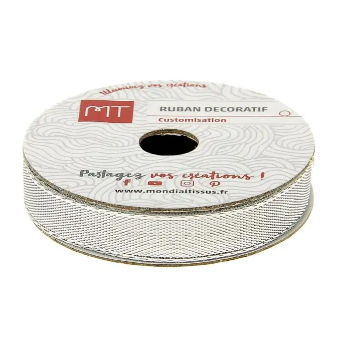 Bobina nastro argento brillante 10 mm