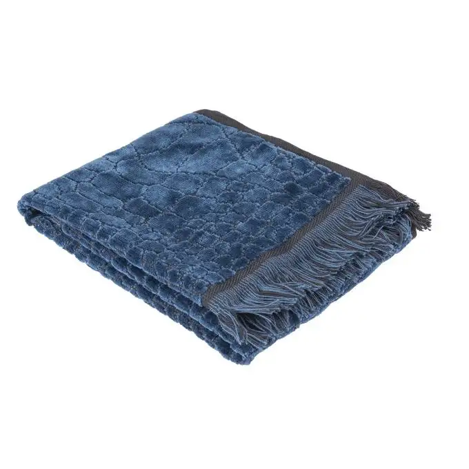 Asciugamano ospite blu effetto squame