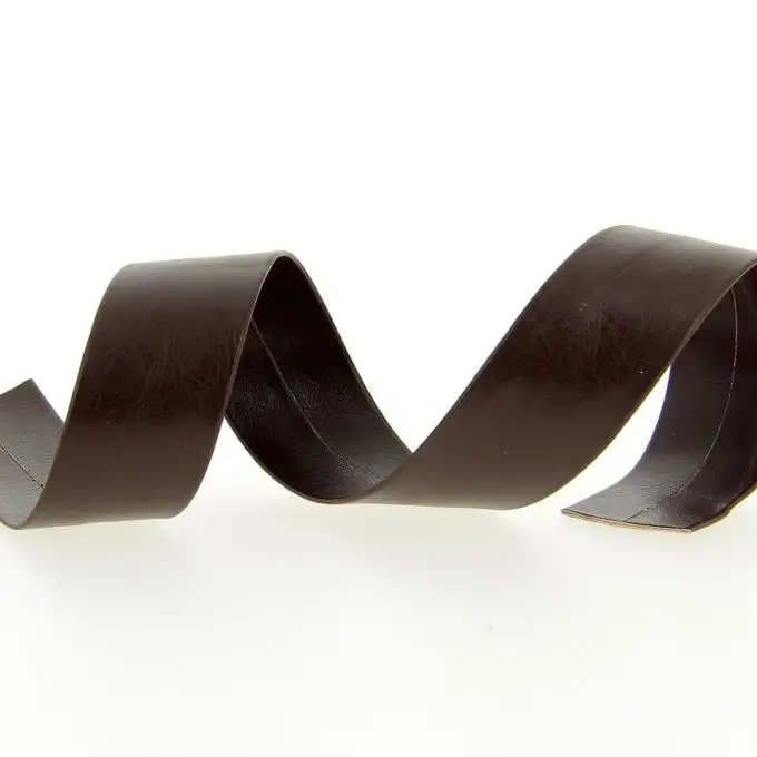 Bordo similpelle marrone 20 mm