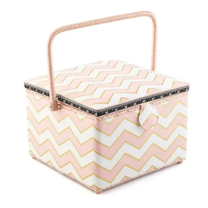 Scatola da cucito a zigzag rosa