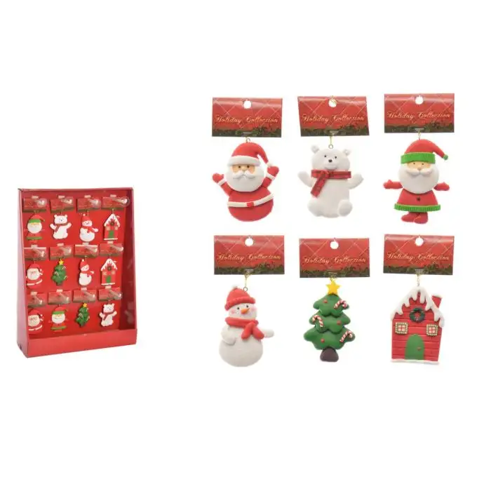 Sospensione natalizia 6 assortiti rosso