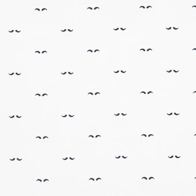 Tessuto popeline baffi bianco