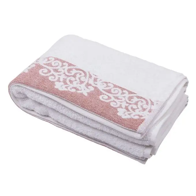 Asciugamano doccia bianco arabeschi 70 x 140 cm