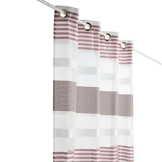 Tenda righe legno di rosa