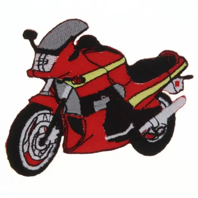Adesivo termoadesivo moto rosso
