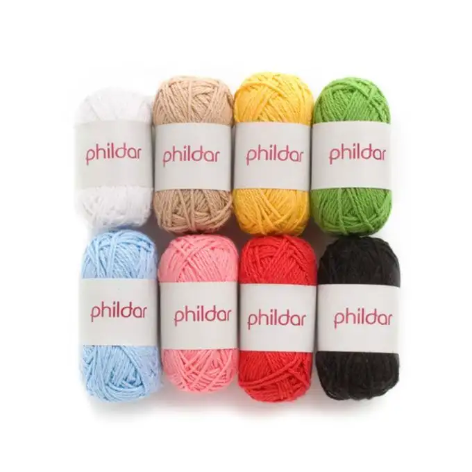 Sacchetto di 8 mini gomitoli colore primario